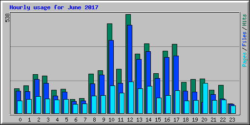 Hourly usage for June 2017