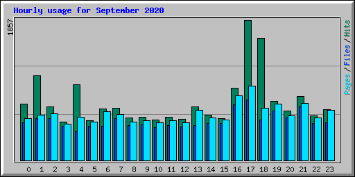 Hourly usage for September 2020