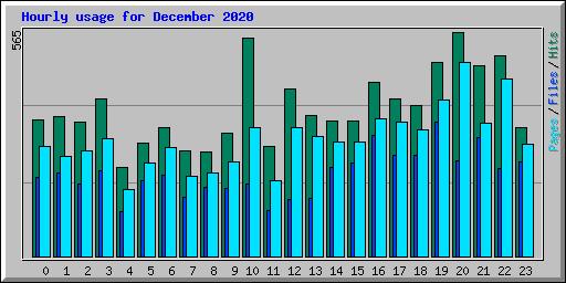 Hourly usage for December 2020